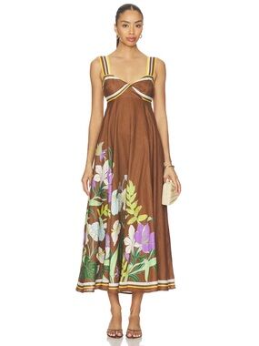 NWT ALEMAIS Alfie Twist Sundress in Chocolate